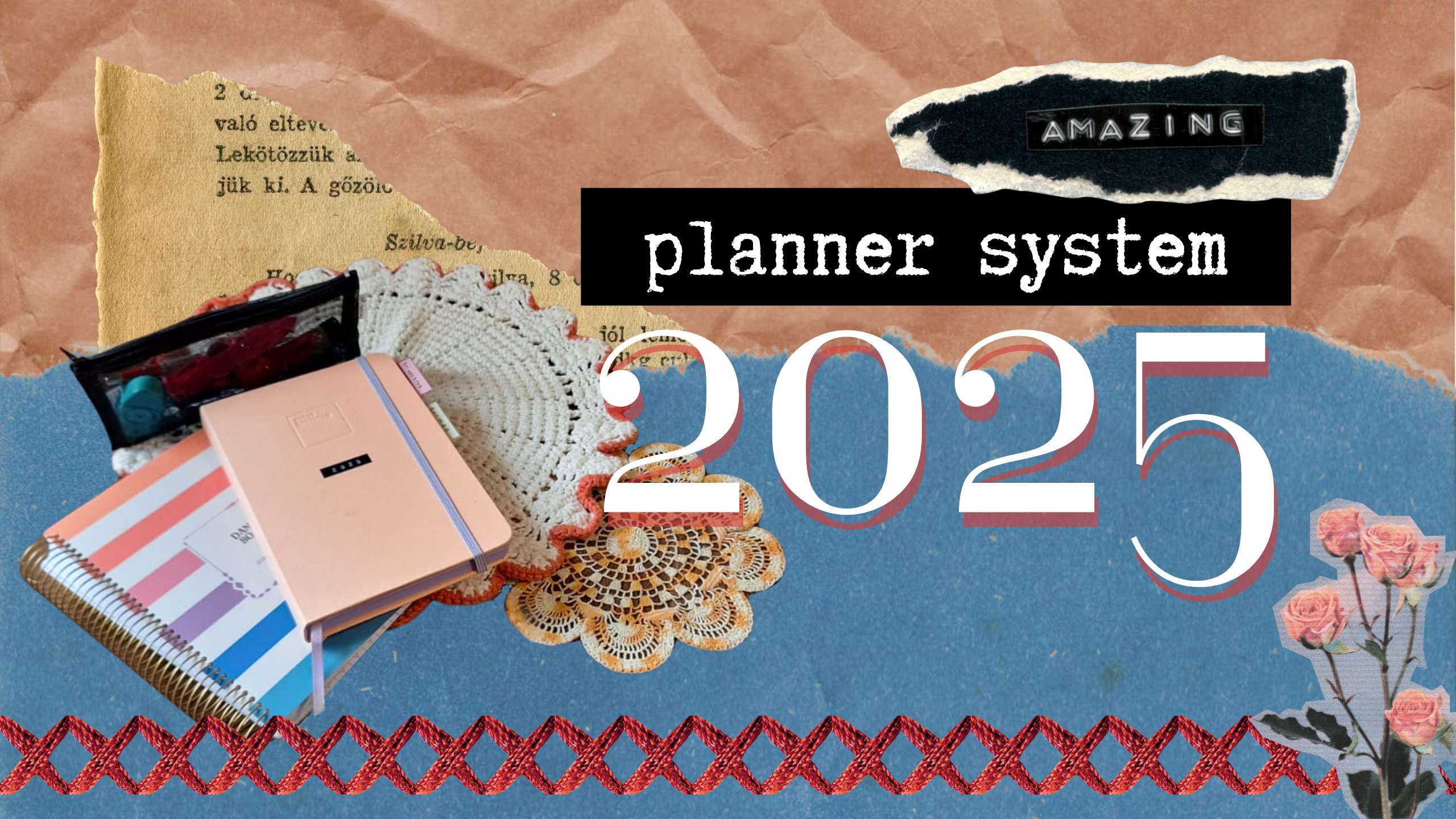 Colagem com foto dos planner que utilizarei em 2025